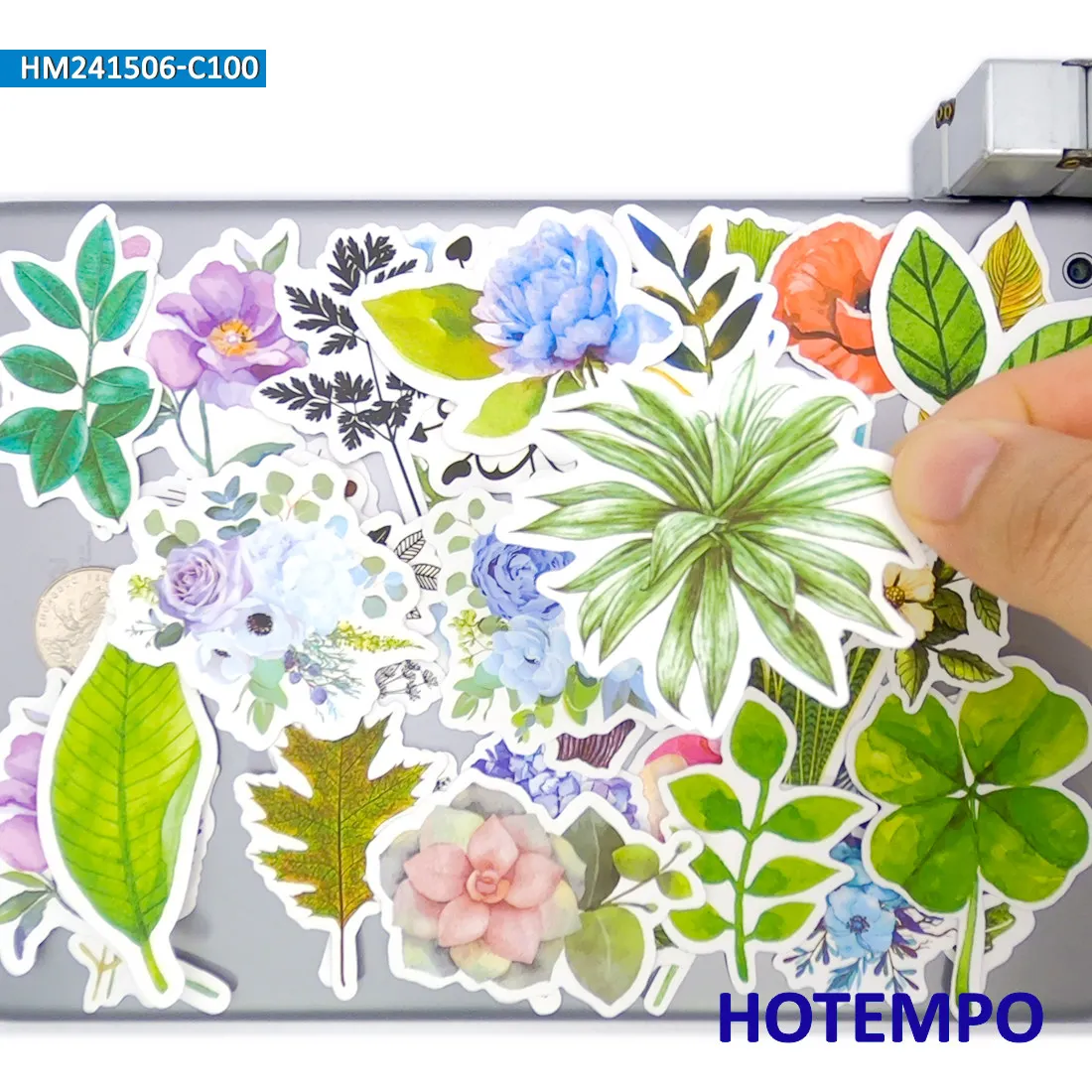 100 sztuk, naklejki z kwiatami, moda retro, urocze rośliny, kolorowe graffiti artystyczne, do laptopa, samochodu, telefonu, albumu do scrapbookingu, zabawny zestaw naklejek