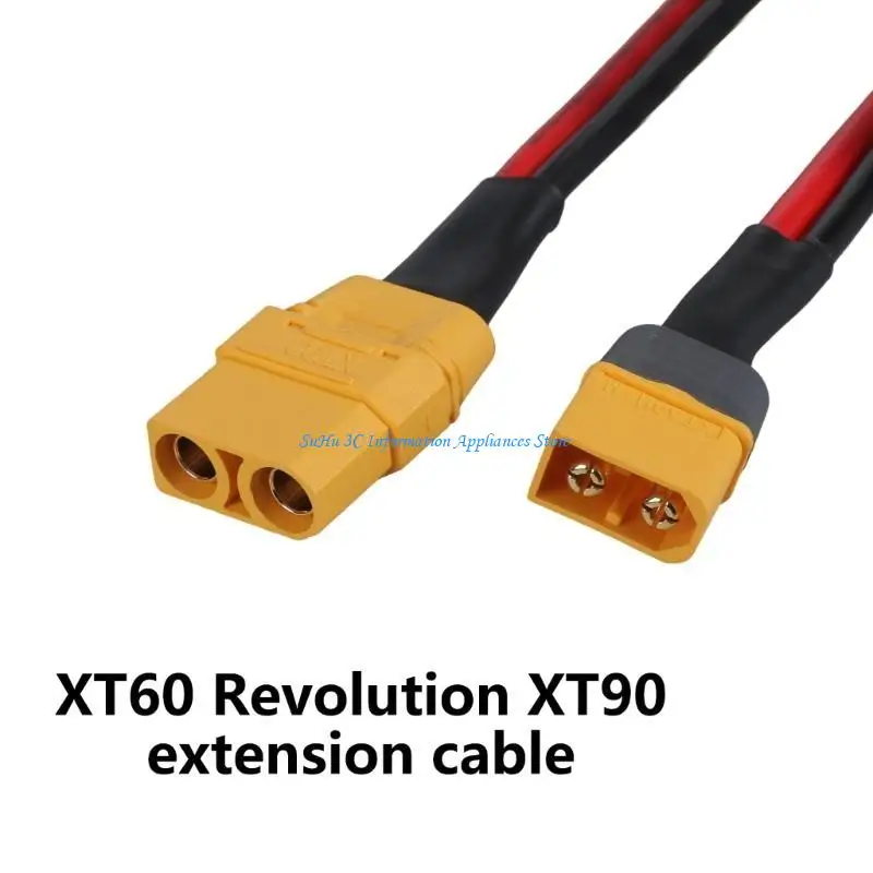 XT60 ذكر إلى XT90 شاحن أنثي كابل 12awg لتحويل البطارية 61-366 سم #5