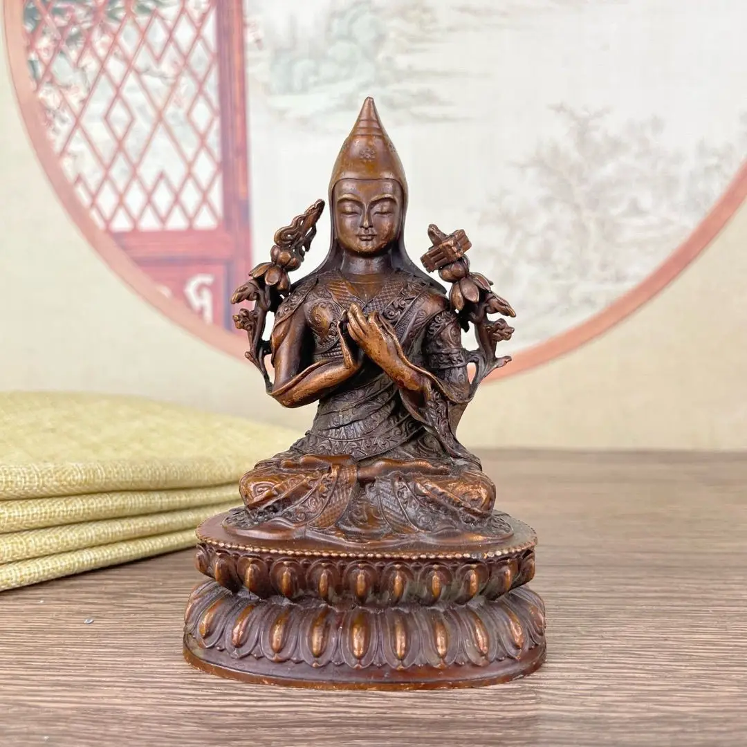 Tibetan buddhism tsongkhapa master buddha Statue Sculpture Figurines Home Garden Decoration Statues For House ﻿