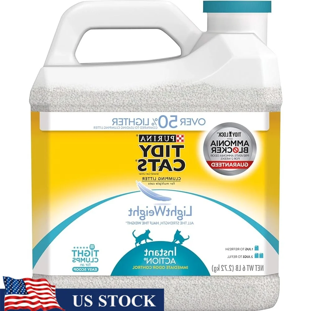 

Lightweight Low Dust Clumping Cat Litter 6lb Jug Instant Action Odor Control Multiple Cats Ammonia Blocker Easy Pour