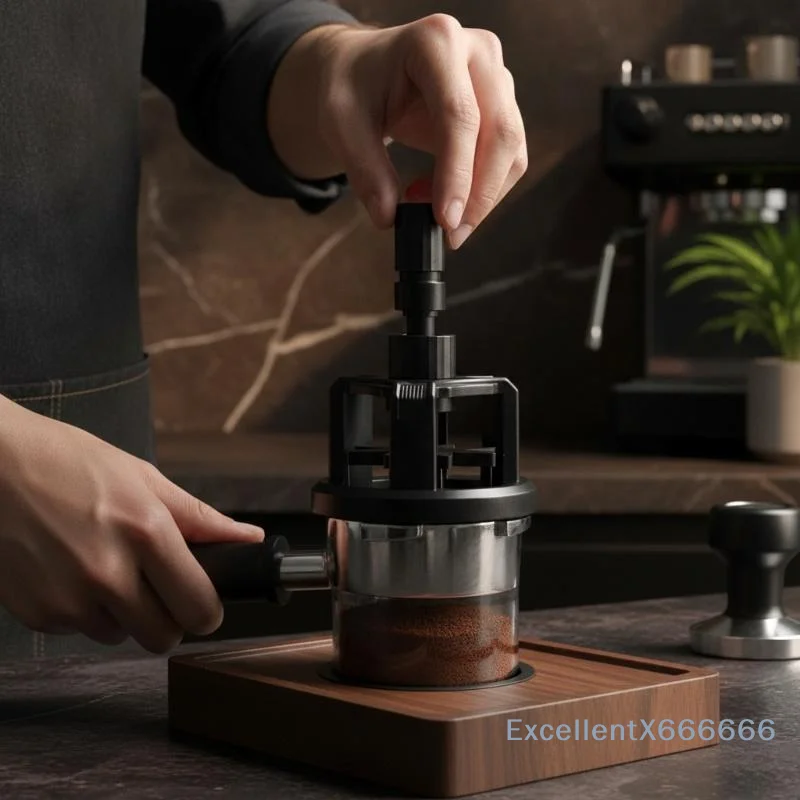 Rotary Coffee Espresso Stirrer Needle Distributor Press Down 51/53/58mm Even Distribute Tool for Barista Coffee Lovers