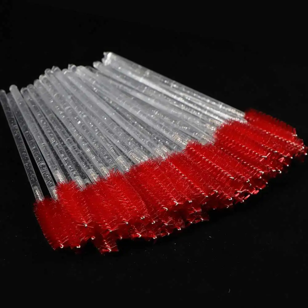 Einweg Kristall Wimpern Pinsel Kamm 50Pcs Wimpern Verlängerung Mascara Zauberstäbe Make-Up Professionelle Make-Up Schönheit Werkzeug