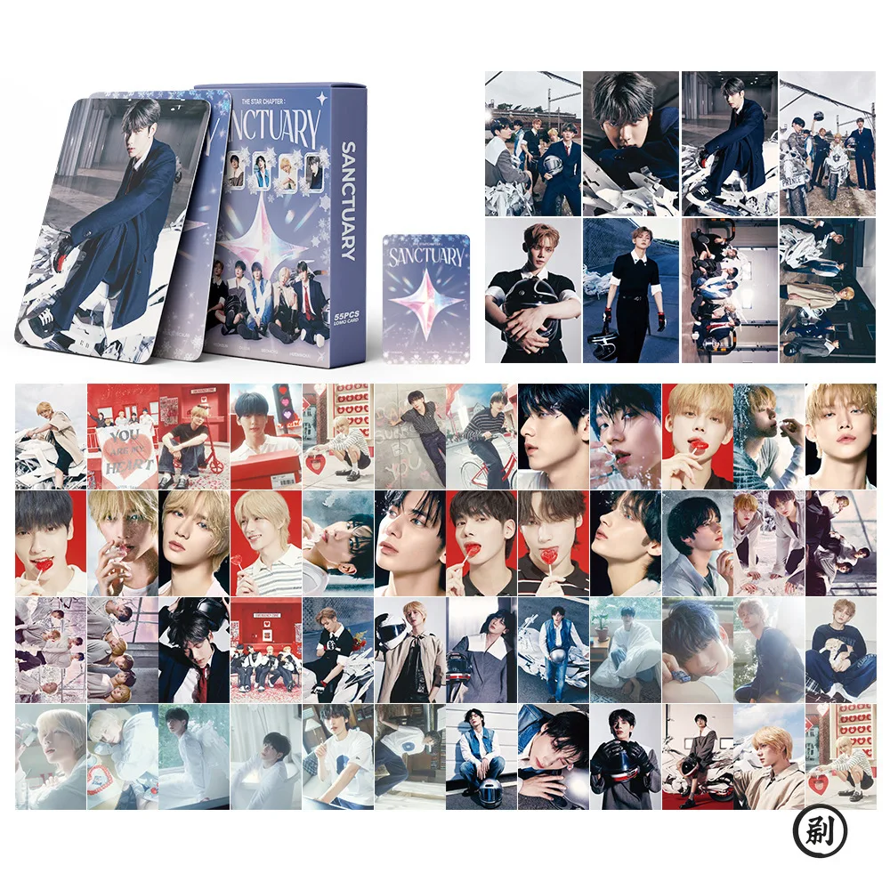 55 szt. Idol Boy Group Nowy Album TOMORROW Lomo Cards HUENINGKAI TAEHYUN BEOMGYU SOOBIN YEONJUN HD Drukowane Fotokarty Prezent dla Fanów