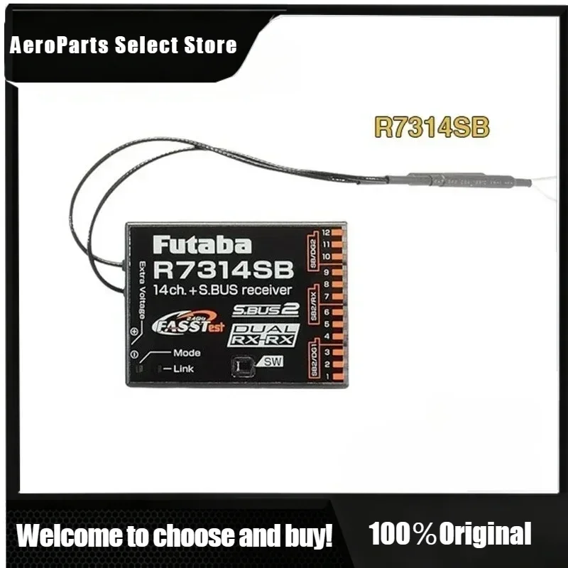 AParts 1pcs new FUTABA R7314SB 2.4G High Gain Antenna Receiver FASSest 7114 Upgraded Version