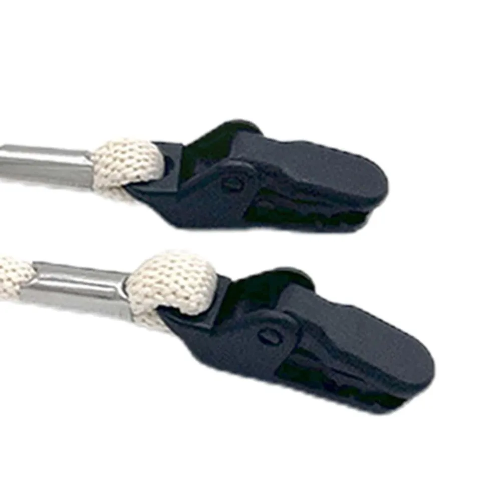 4pcs New Mask Lanyard Hat Retainer Hook Clips Elastic Hat Chin Cord Adjustable Removable Anti-drop Rope Sun Hat