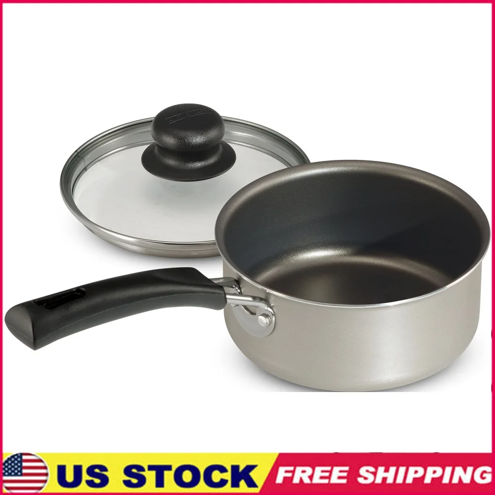 

Кастрюля с антипригарным покрытием и крышкой из закаленного стекла. 2-литровая алюминиевая посуда. Индукционная безопасная. Легкая очистка. Можно мыть в посудомоечной машине. Прочная ручка.