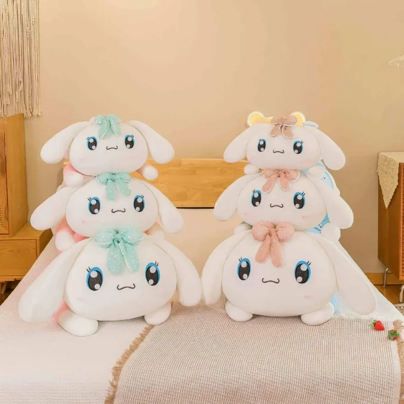 70/90cm Duży rozmiar Sanrio Cinnamoroll Długa poduszka Pluszowa lalka Zabawki Kawaii Wypchane lalki Sypialnia Sofa Wystrój Dzieci Dziewczyna Prezenty urodzinowe