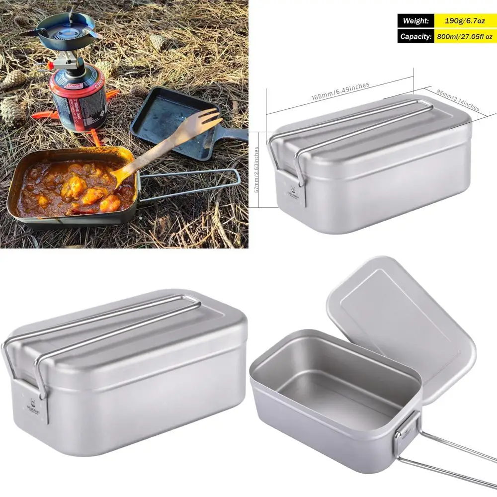 

Кемпинговый ланч-бокс 800 мл, складной, герметичный, портативный для активного отдыха на природе