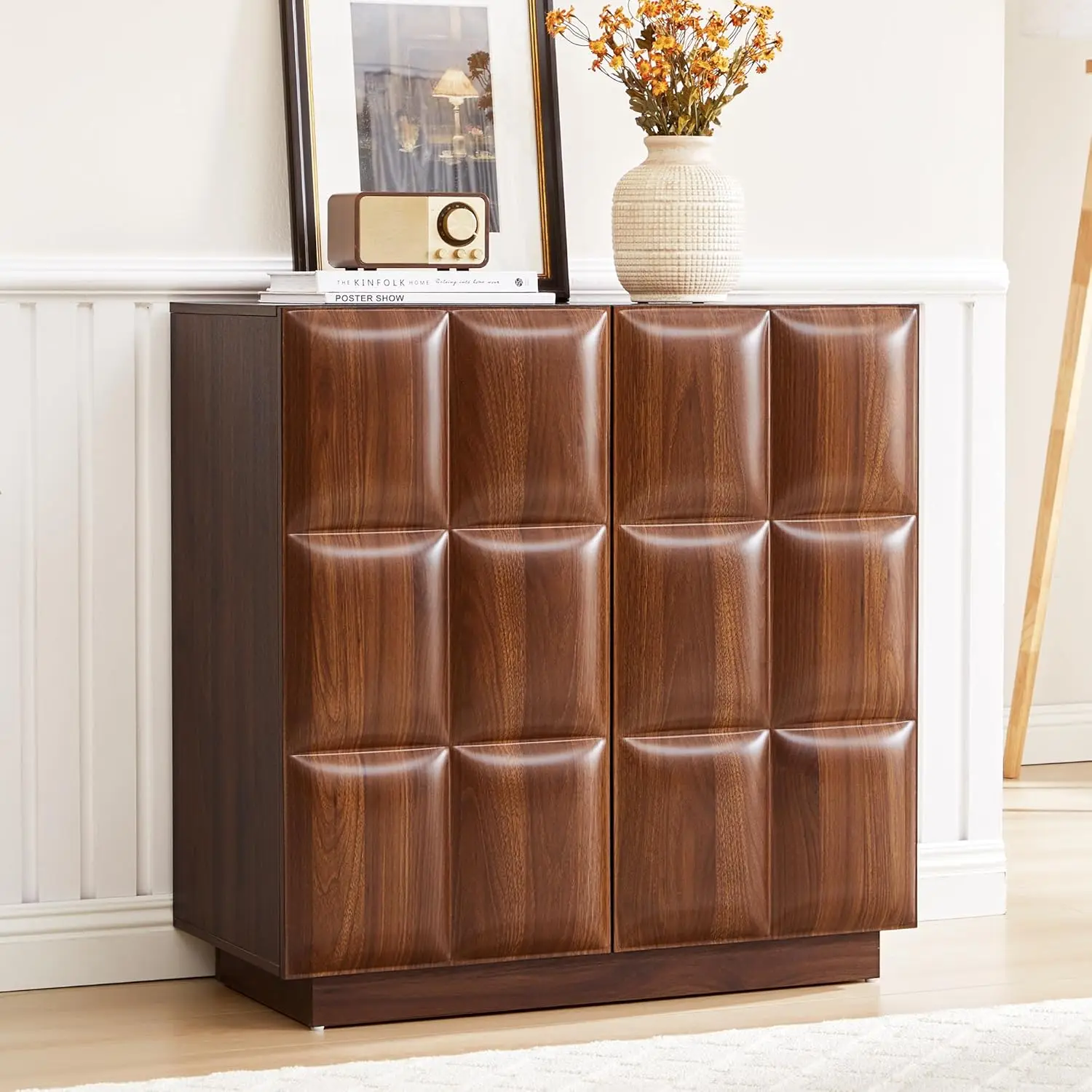 

Буфет-сервант с отделениями для хранения, акцентный шкаф для хранения с 2 дверцами, деревянная тумба в стиле середины века, на заказ