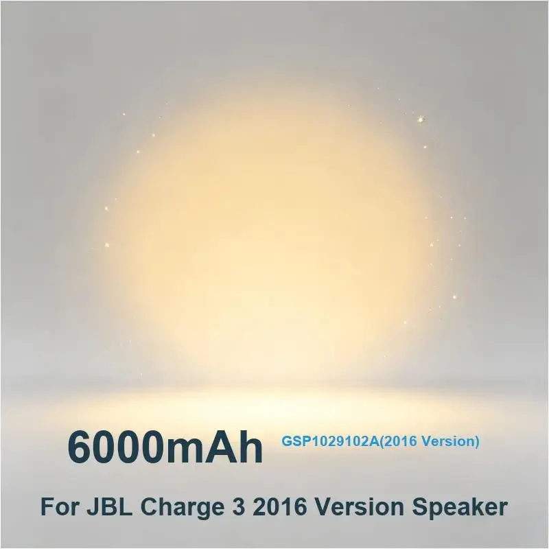 GSP1029102A(2016 Version) Speaker Battery For JBL Charge 3 2016 Version Speaker 6000mAh Real Capacity