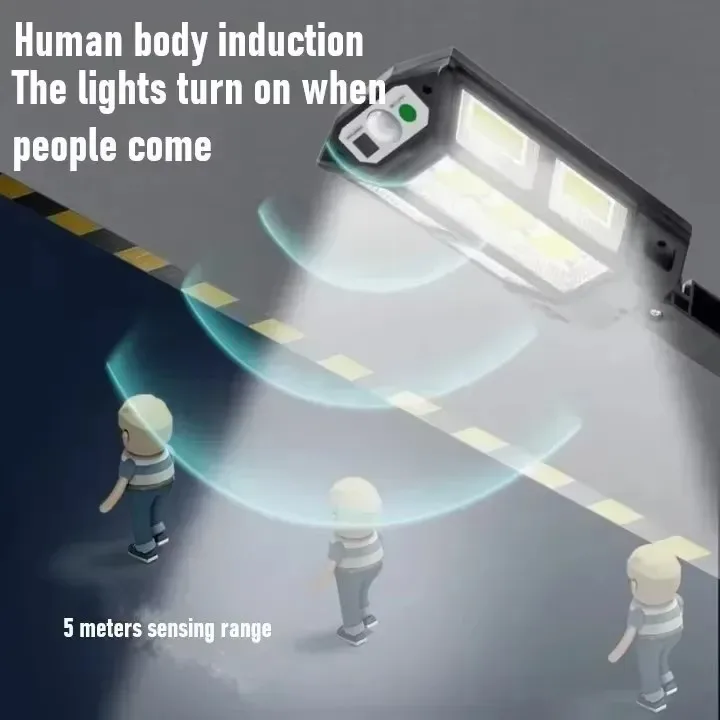 43LED 59COB Solarlicht Menschlicher Sensor Außen-Solarlampe mit Bewegungssensor 3 Modi Wasserdicht Garten Straße Hof Solarlaterne