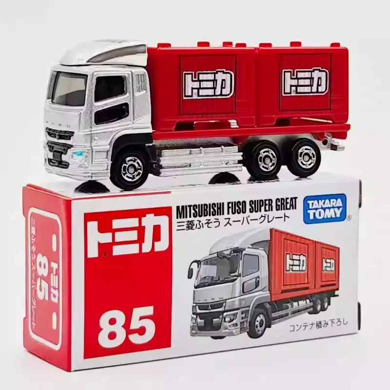

TAKARA TOMY Tomica Alloy Car Model Red - White Box 85 Mitsubishi Transport Truck Perfect for Boys as Collection Decoration Gift