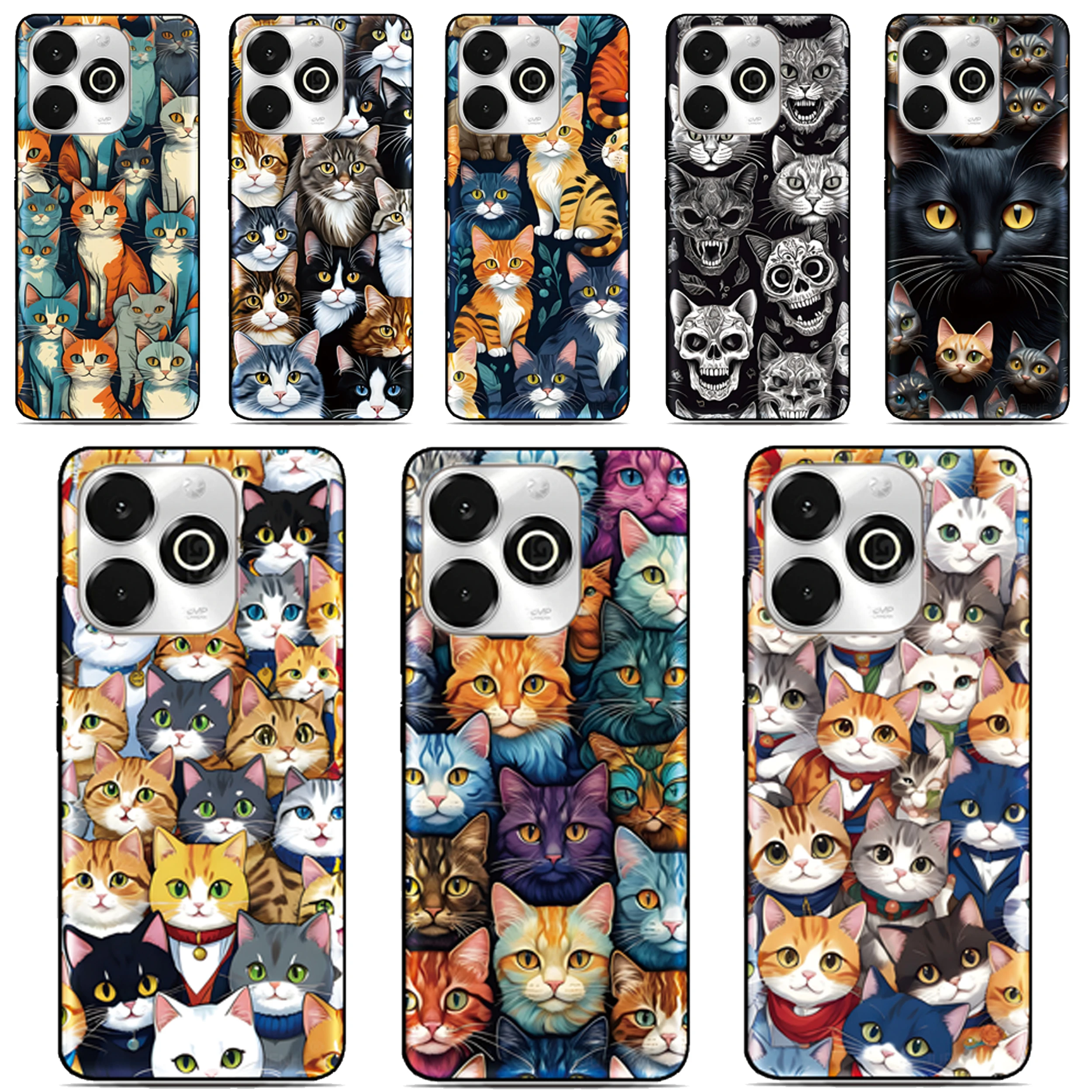 

Kitty Cat Anime Phone Case For Blackview Wave 8C 6C Color 8 Shark 9 8 A96 A95 A90 A85 A80 A70 A52 A53 A200 Pro A100 Back Cover