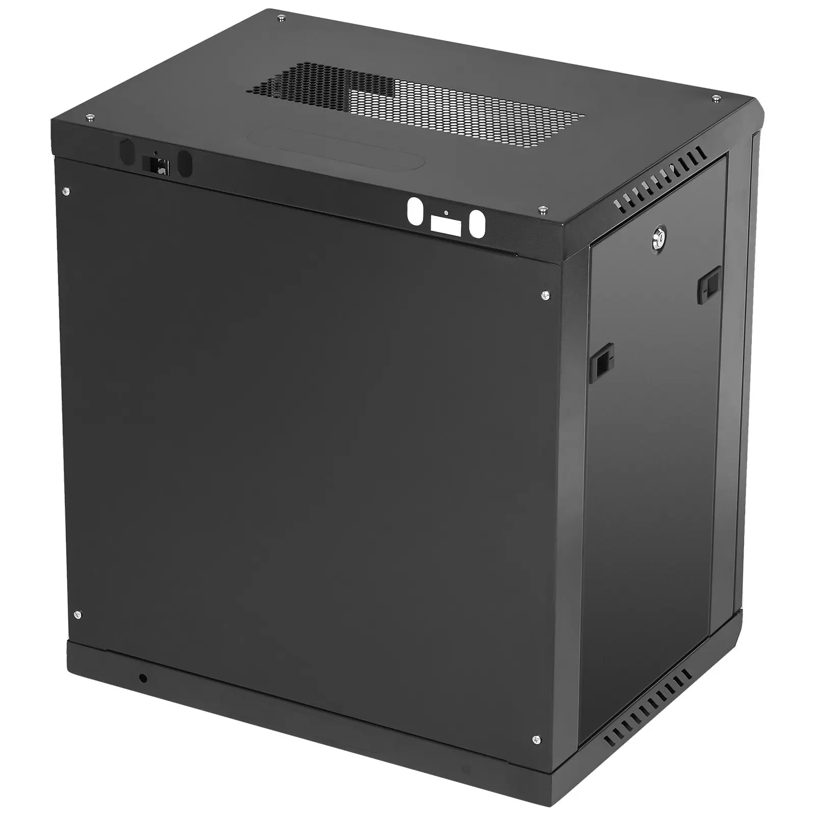 12U Wall Mount Network Server Cabinet, 15.5 Deep, Server Rack Cabinet Enclosure, 200 Lbs Max. Ground-mounted Load Capacity,