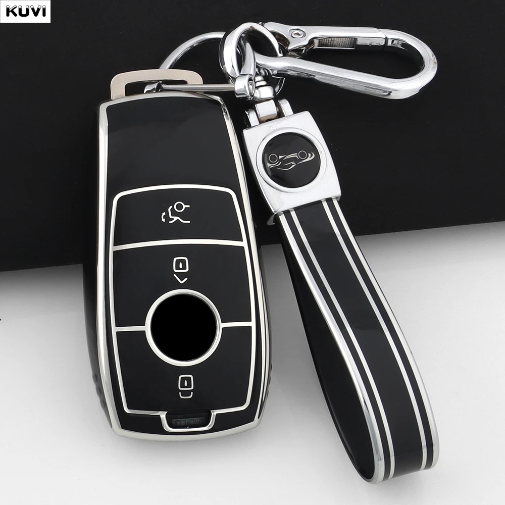 Fashion TPU Car Remote Key Case Cover Shell For Mercedes Benz A C E S G Class GLC CLE CLA GLB GLS W177 W205 W213 W222 X167 AMG - view 3
