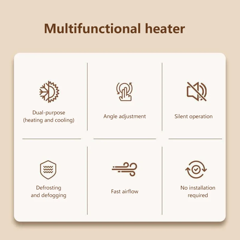Neuer 12V/24V Winter-Autoheizlüfter 360 ° Schnelle Heizung durch Rotation, großer Luftauslass, einstellbare Windgeschwindigkeit zur Enteisung der Windschutzscheibe – Detail 2