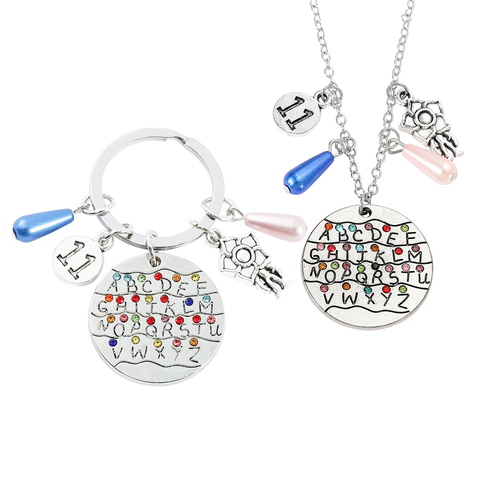 European and American alloy pendants and necklaces for men and women, hip-hop keychain necklaces, summer club jewelry.