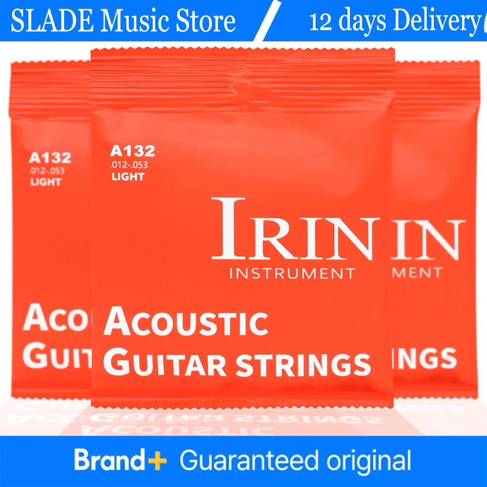 

IRIN Acoustic Guitar Strings 6 Strings High Carbon Steel Core Antirust PVD Ion Coating Folk Guitar Strings Guitar Accessories