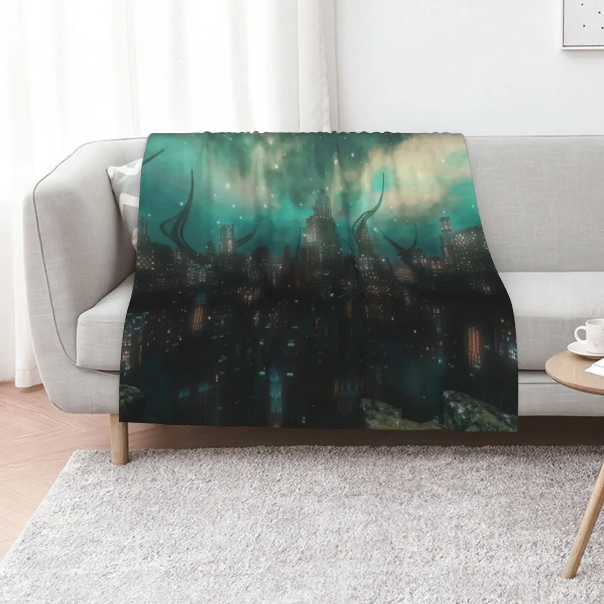 

FFXIV - Amaurot Throw Blanket Plaid Comforter Hairy Decorative Sofas Blankets