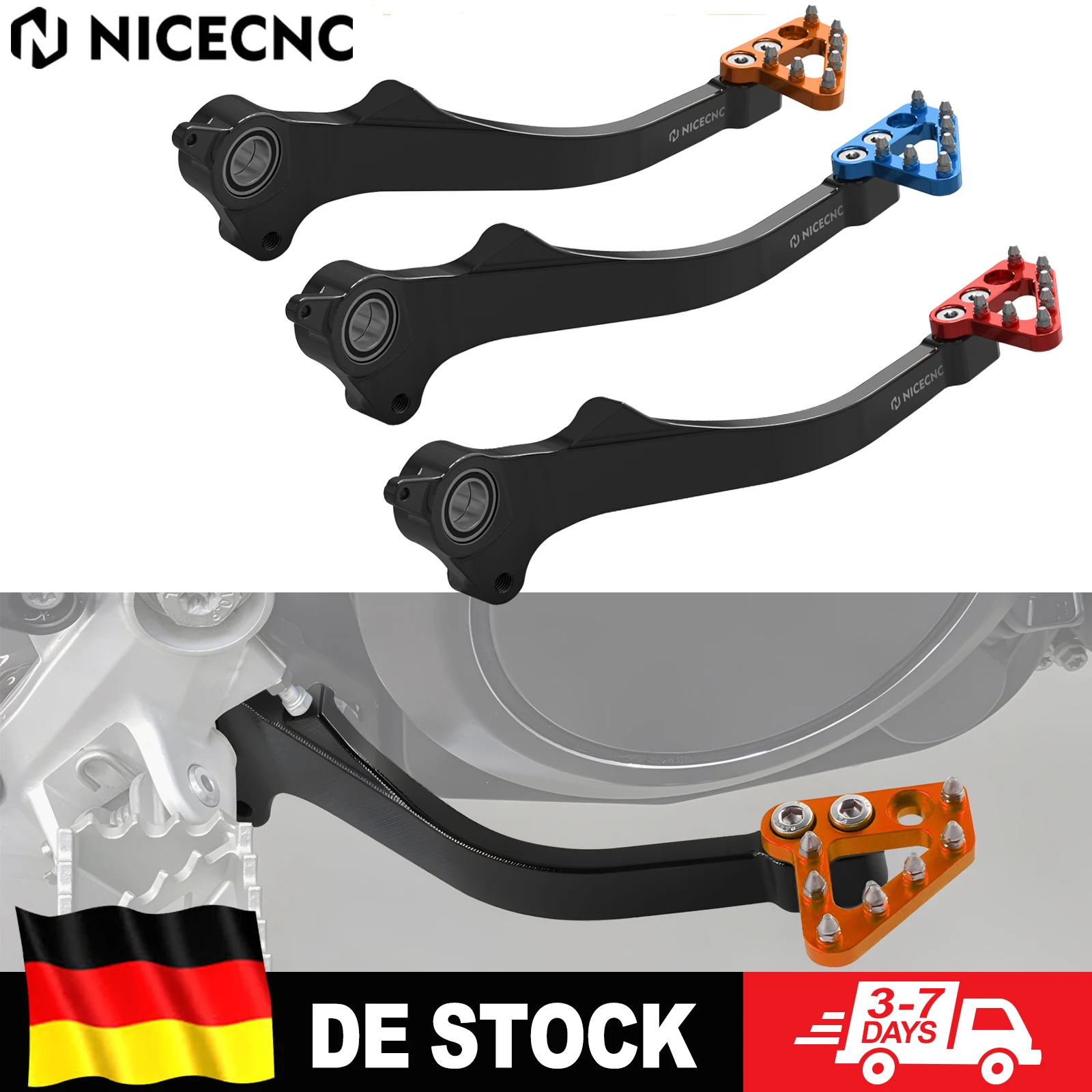 Bremshebel für KTM 690 Enduro R SMCR 690 SMC R 2019-2024, passend für Husqvarna 701 Enduro Supermoto 2020-2024, Gasgas 700 Sm/Es