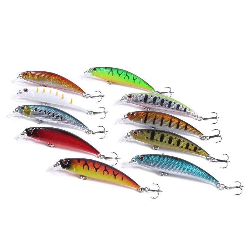 

10 цветов, набор приманок для гольяна, 8 см, 9 г, жесткая приманка, искусственная приманка для окуня, щуки, окуня, рыболовные снасти на открытом воздухе для различных зон воды