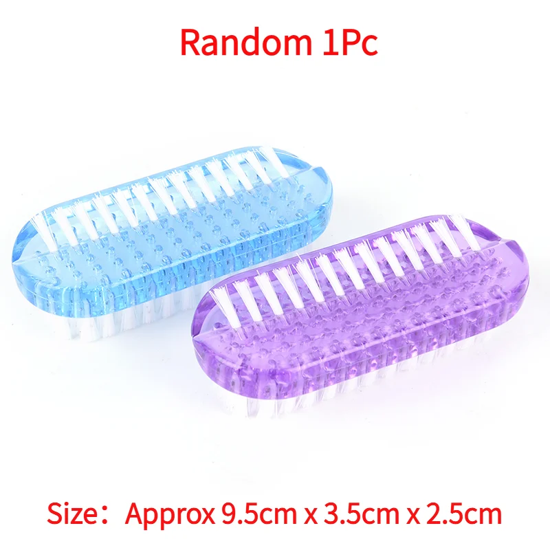 Random 1Pc Plastic Nail Cleaning Scrubbing Brush Double Sided Hand Nail Brush Cleaner.