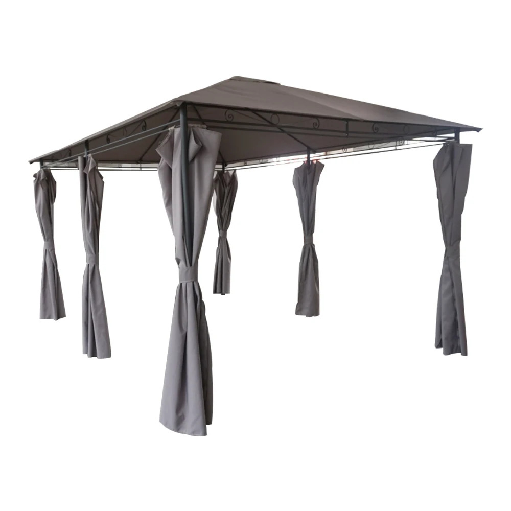 خيمة معدنية كبيرة مزدوجة العلوي 3x4 قابلة للفك ومطلية بولي كلوريد الفينيل مقاومة للماء للحديقة #3