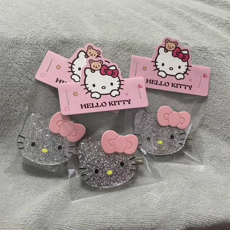 

Hello Kitty Diamond Flash Hair Card Student Girl Birthday Gift Holiday Gift Head Decoration Outing Accessories Women Supplies