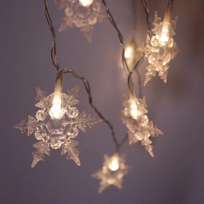 Christmas Decoration 2023 Wedding Room Decor LED Big Snowflake Curtain String Lights Connectable Memory Fairy Christmas Lights