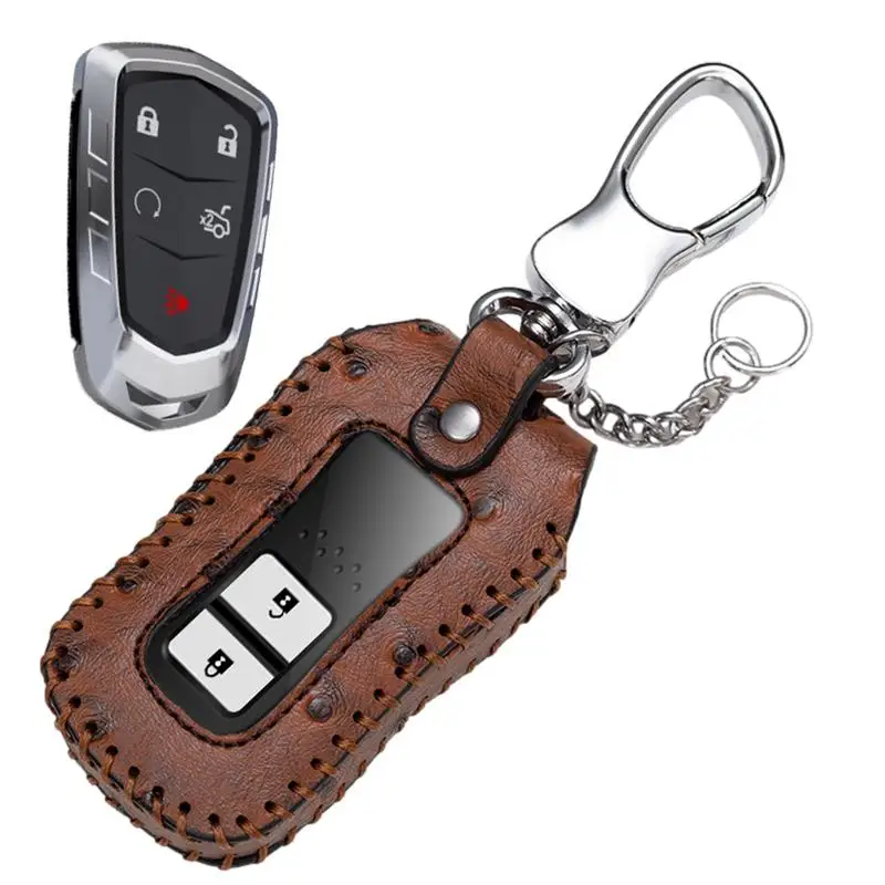 

Car Key Holder Case Artificial Leather Key Holder Case Creative Keychain With Metal Buckle For Travelling Camping Dating