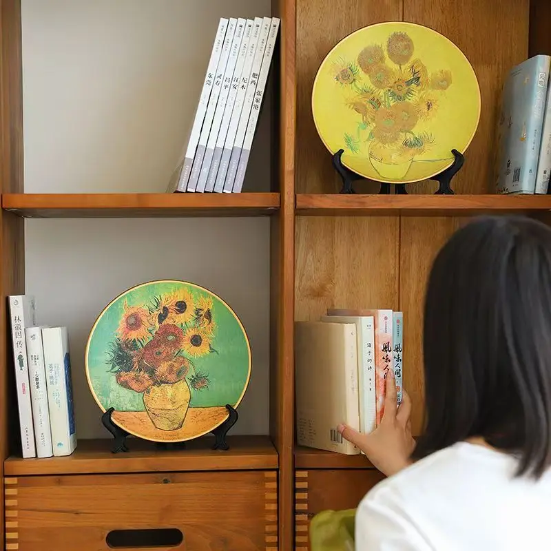 10 Inch Van Gogh Painting Porcelain Decorative Wall Plate Ceramic Creative Art Disc European Decoration Plates