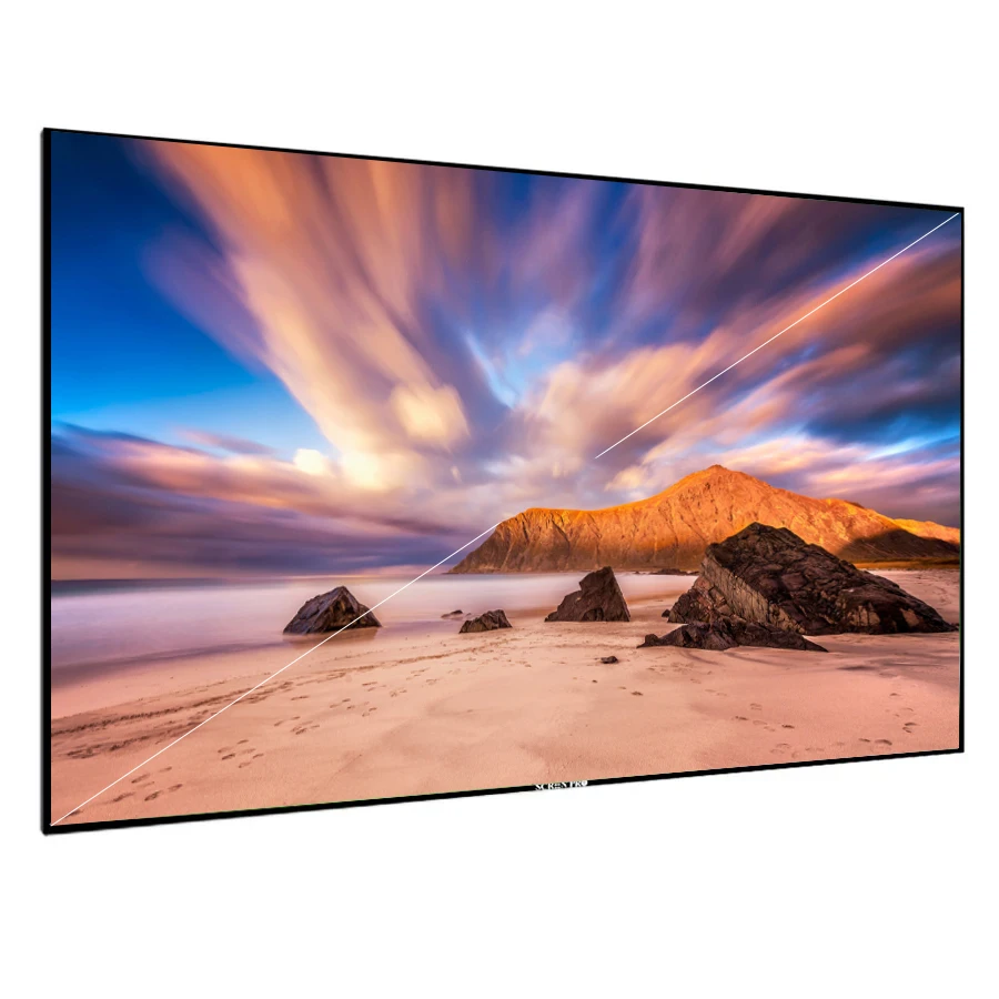 

YuTong 72 "~ 150" Черный диаметр 8K Ultra HD рамный проекционный экран ALR для подавления света в окружающей среде лазерного телевидения с длинным броском