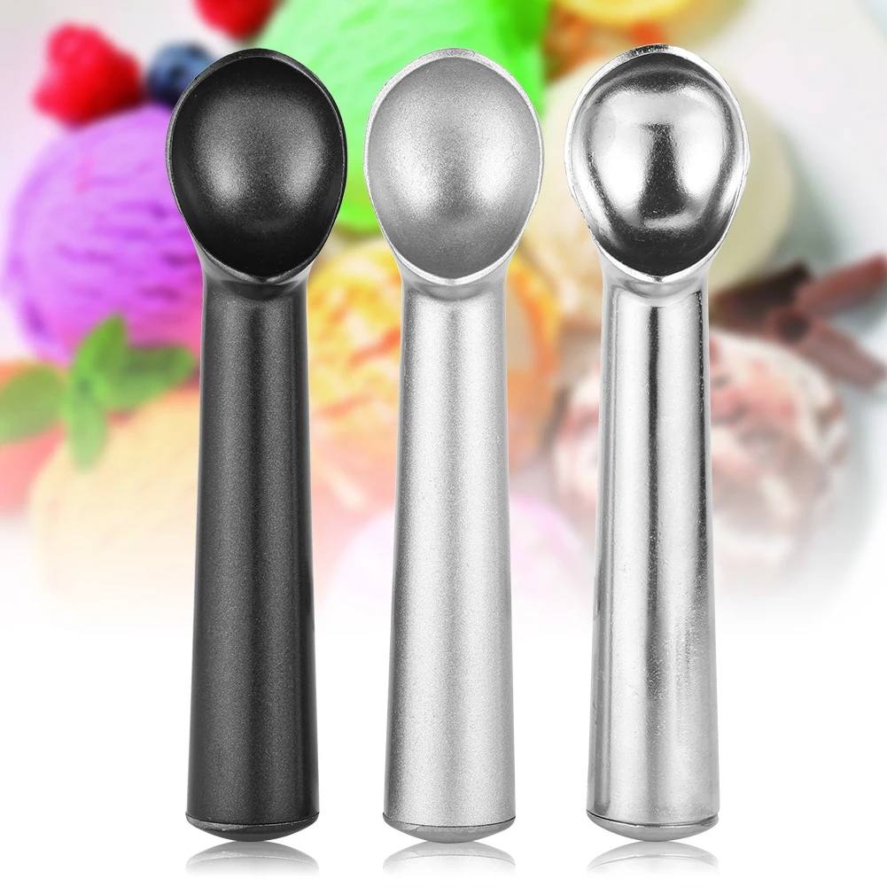 Cuchara anticongelante para helado, herramienta de cocina portátil de Metal, antiadherente, 3 tipos