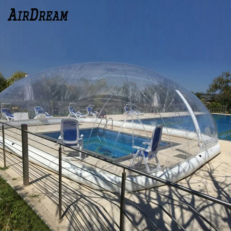 Venda quente popular piscina inflável capa de inverno piscina de água inflável tenda quintal piscina capa tendas bolha