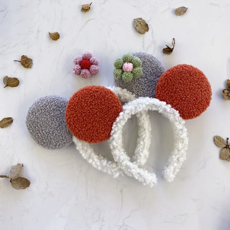 Cute Lamb Wool Hair Bands Girls Wash Face Lovely Animal Bear Ear Headband Cosplay Ornament Hoops Band Fashion Hair Accessories