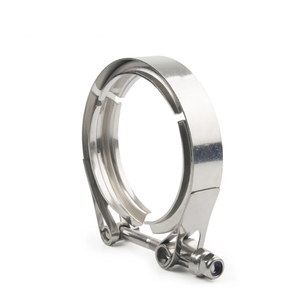 304 Stainless Steel V Band Hose Clamps V Band Exhaust Pipe Clamps for Petrol Engine Exhaust Pipe Joints