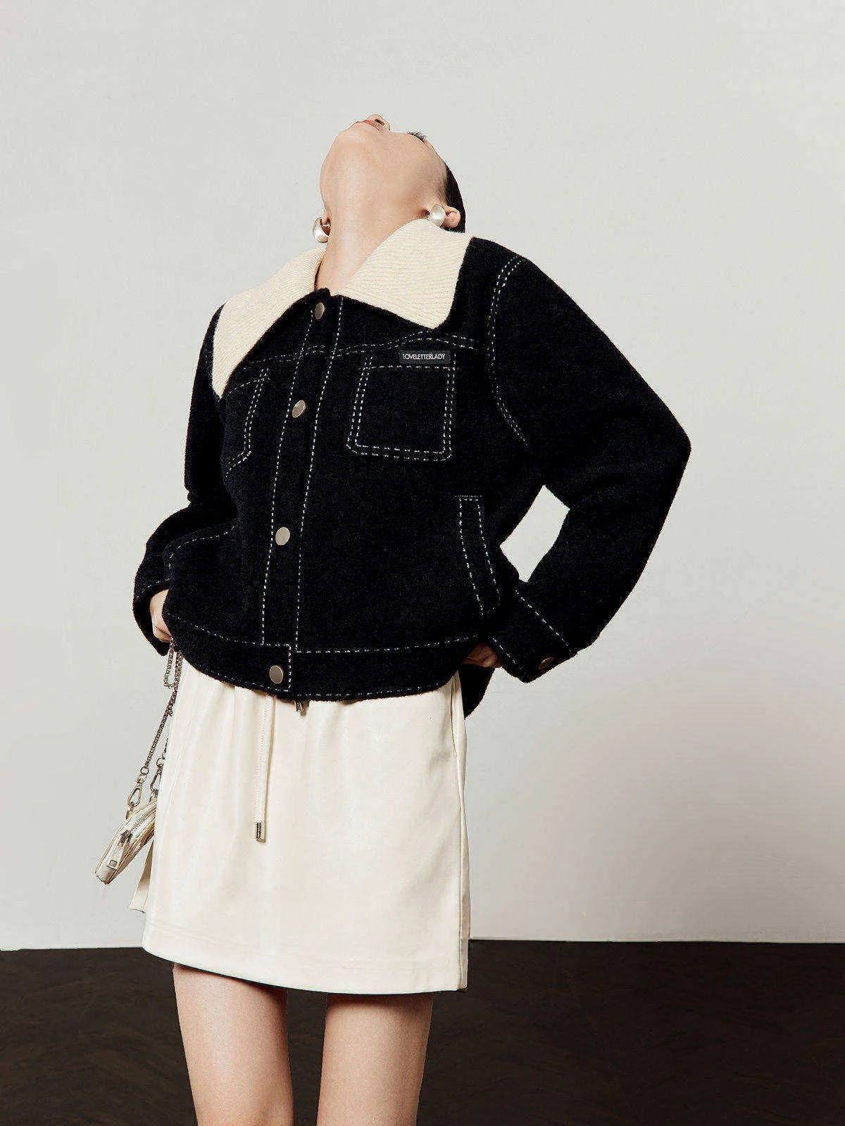 

Женский свитер Bla Commuter Sle с воротником, цветным дизайном, весенняя новинка, длинный рукав, стандартная длина, на одной пуговице