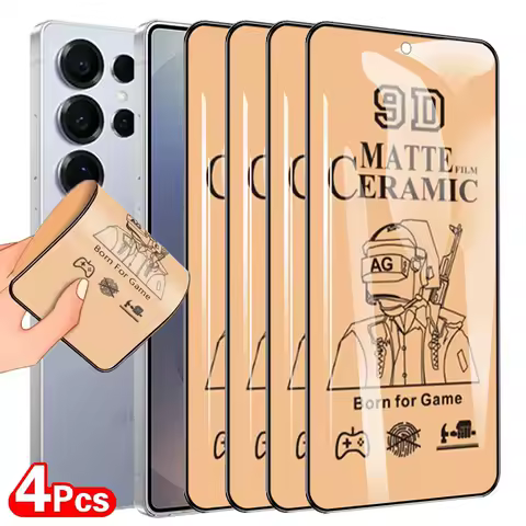 4PCS Matte Ceramic Film For Samsung Galaxy S25 S24 S23 S22 S21 S20 Ultra Plus FE A56 A36 A55 A54 A53 A73 A33 Screen Protector