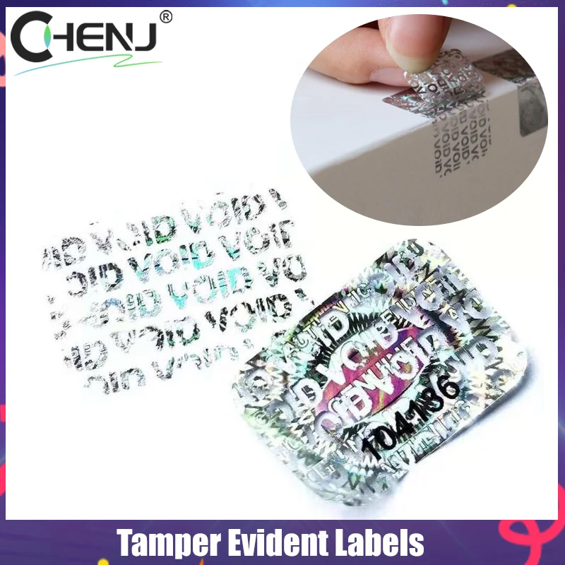 

60/120/300pcs Security Seal Tamper Proof Stickers Holographic Warranty Void Laser Label With Serial Number Adhesive Label