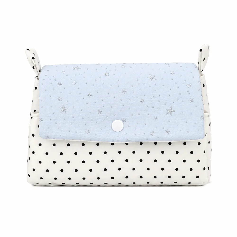 Korean Polka Dot Star Print Cosmetic Bag Multi-Purpose Portable Storage Pouch Large Capacity Mini Camera Bag