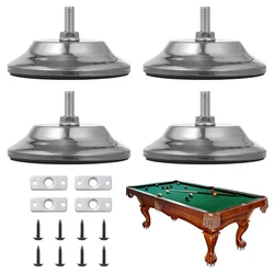 4Pcs/Set Pool Table Leg Levelers Billiard Table Leg Leveling Risers Adjustable Height Table Leveling Feet For Ping-Pong Tables