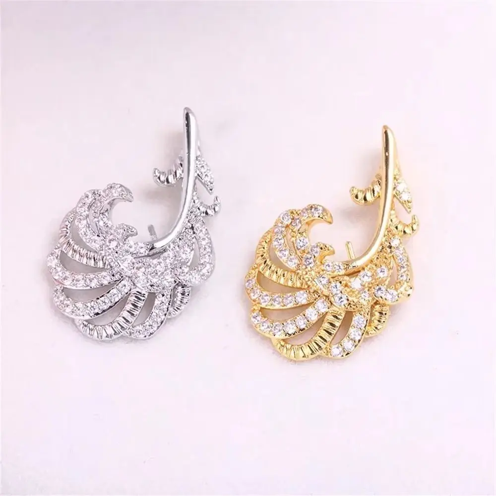 

19 Style Half Hole Eye Pins Beads End Caps Top Drilled Pendant Bails Connector For DIY Jewelry Accessories No Pearl No Chain