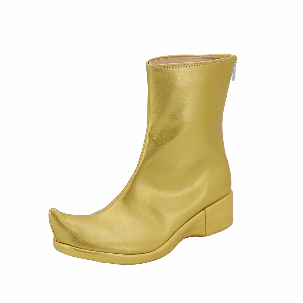 Aladin Boots Shoes Cosplay Golden ColorCatoon Magic Lamp Halloween Costumes Accessories Men Halloween Carnival Party Footwear