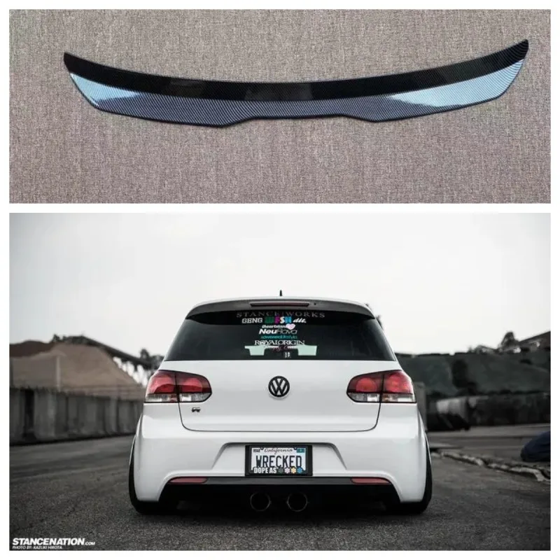 For VW Golf 5 GTI mk5 Spoiler High Quality ABS Gloosy Black MK5 R32 Sport Roof Lip Spoiler Car Tail Wing Decoration