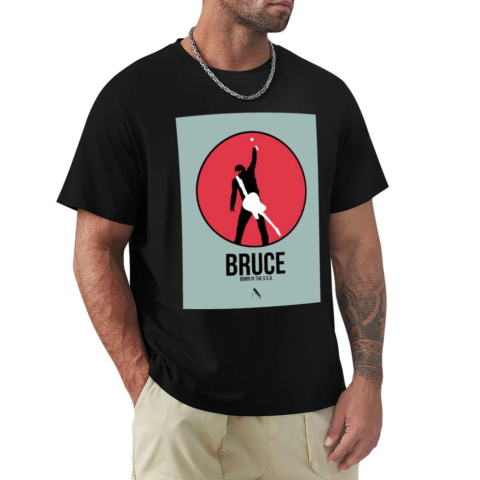 

bruce springsteen naxart studiot T-Shirt Work Wear Simple Tee Shirt