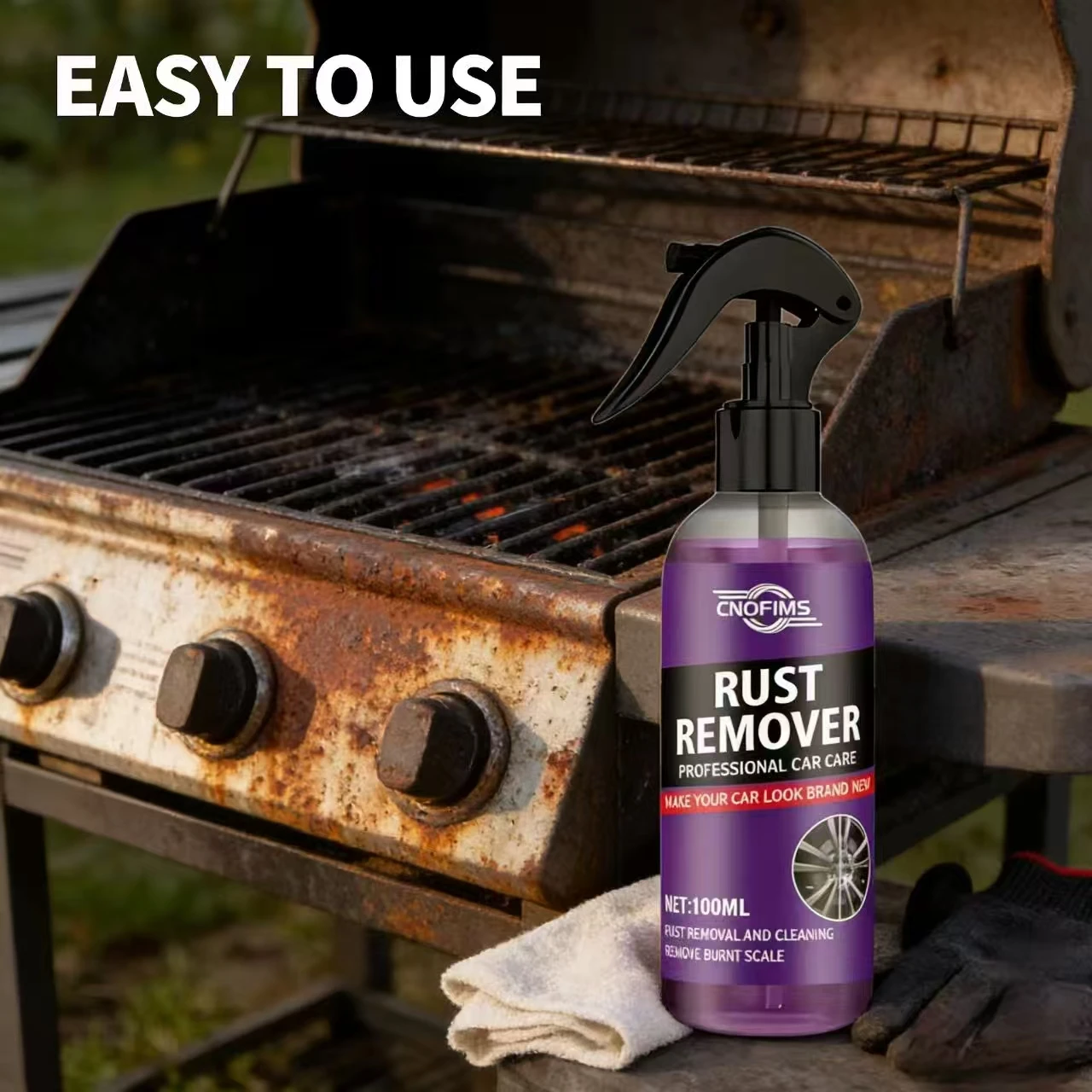 100 ml CNOFIMS Rostentferner für BMW Toyota – professionelle Autopflege, Entfernung von Rost/gebranntem Skala, machen Sie das Auto aussehen, brandneu