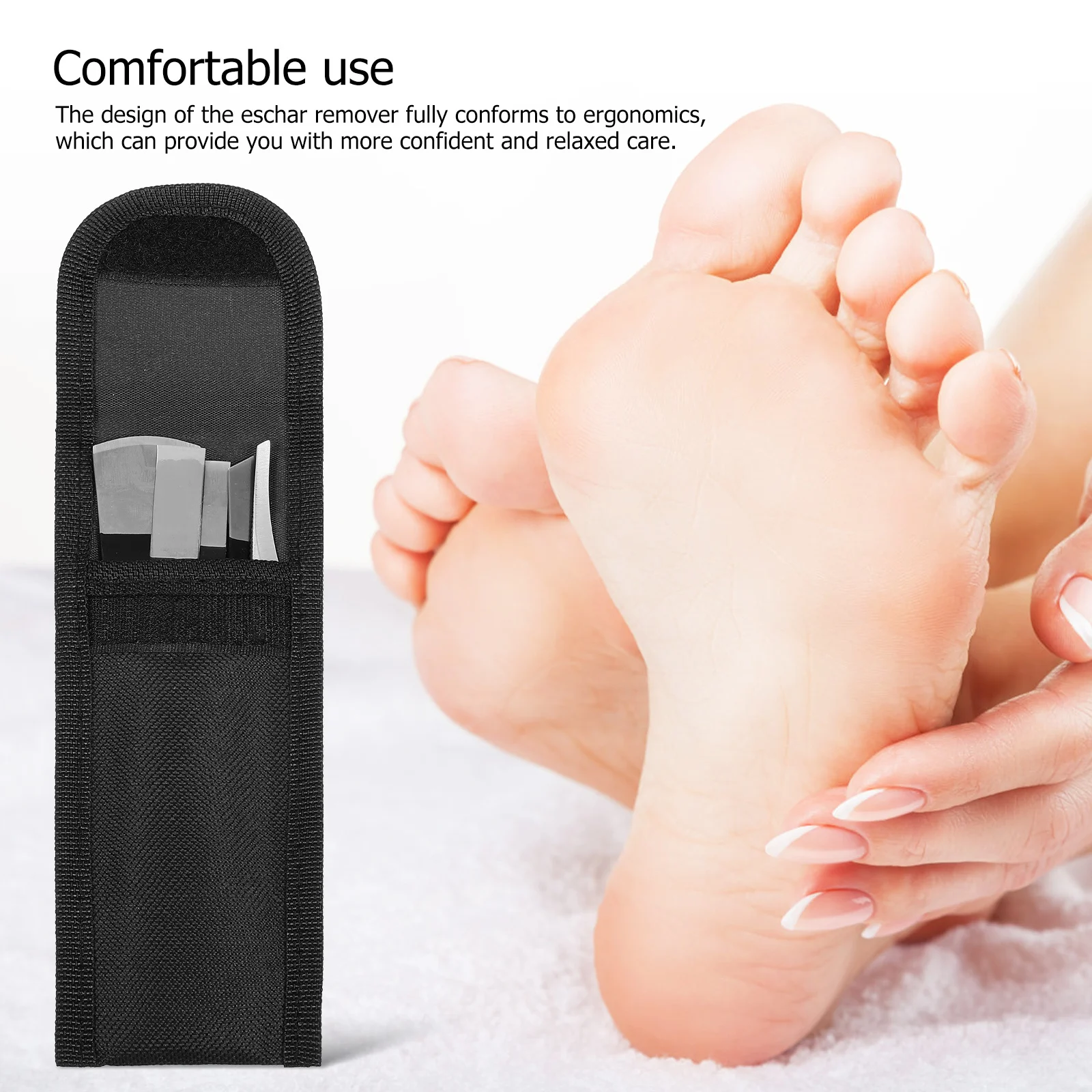 

5Pcs Stainless Steel Pedicure Tools Foot Scrapers Dead Skin Callus Cuticle Removers Professional Foot Care Kit Salon Home Use