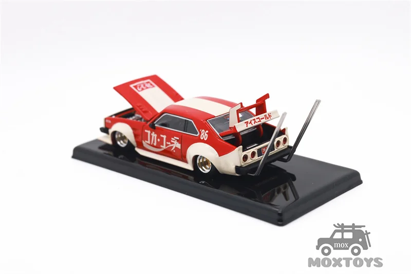 POP RACE 1:64 SKYLINE C210 KAIDO RACER (BOSOZOKU STYLE) -  JP Red White Diecast Model Car gift