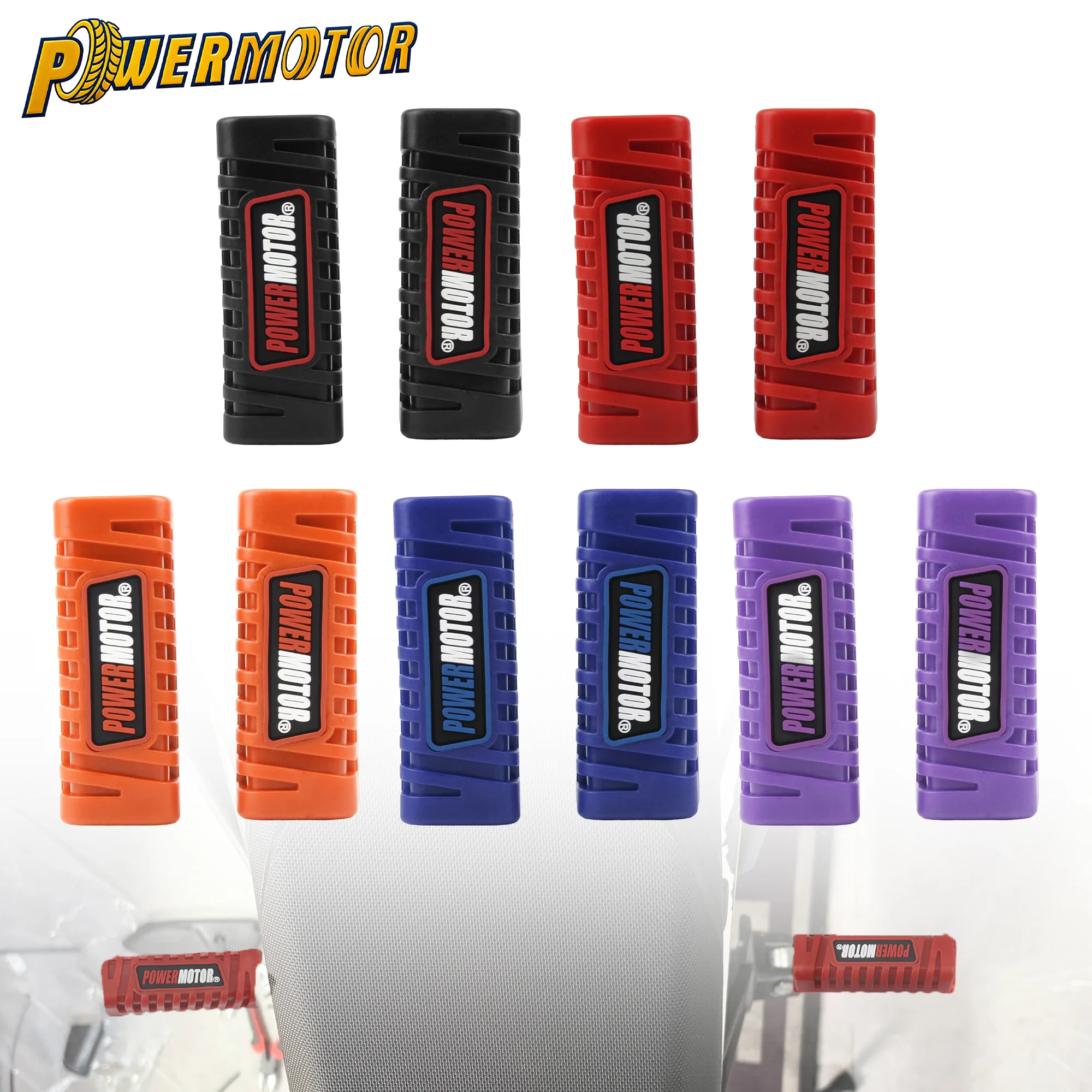 

Motocross Rubber Footrest Powermotor Pedal Anti-skid Footrest Protection Cover Motorcycle Dirt Bike Foot Universal Accessories