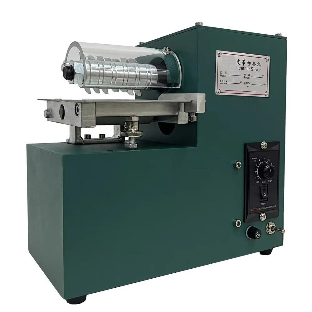 

WQ-04 Product Material Cutting Small Cutting Machine Double Head Speed Adjustable Leather Strip Slitting Machine